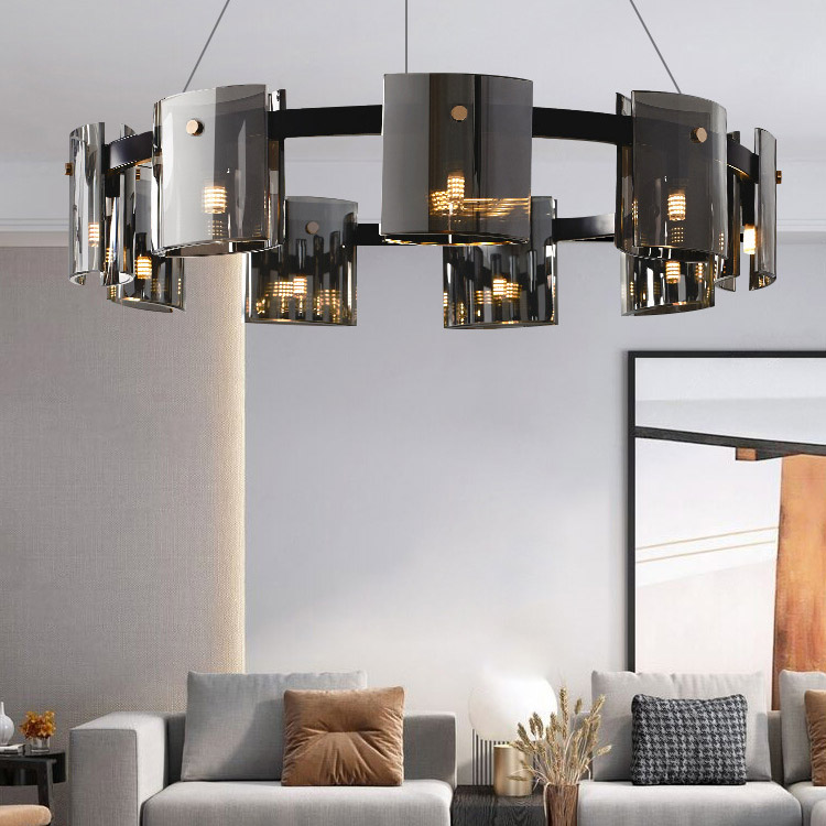 Подвесная люстра JANICE D60 Black Grey by ImperiumLoft