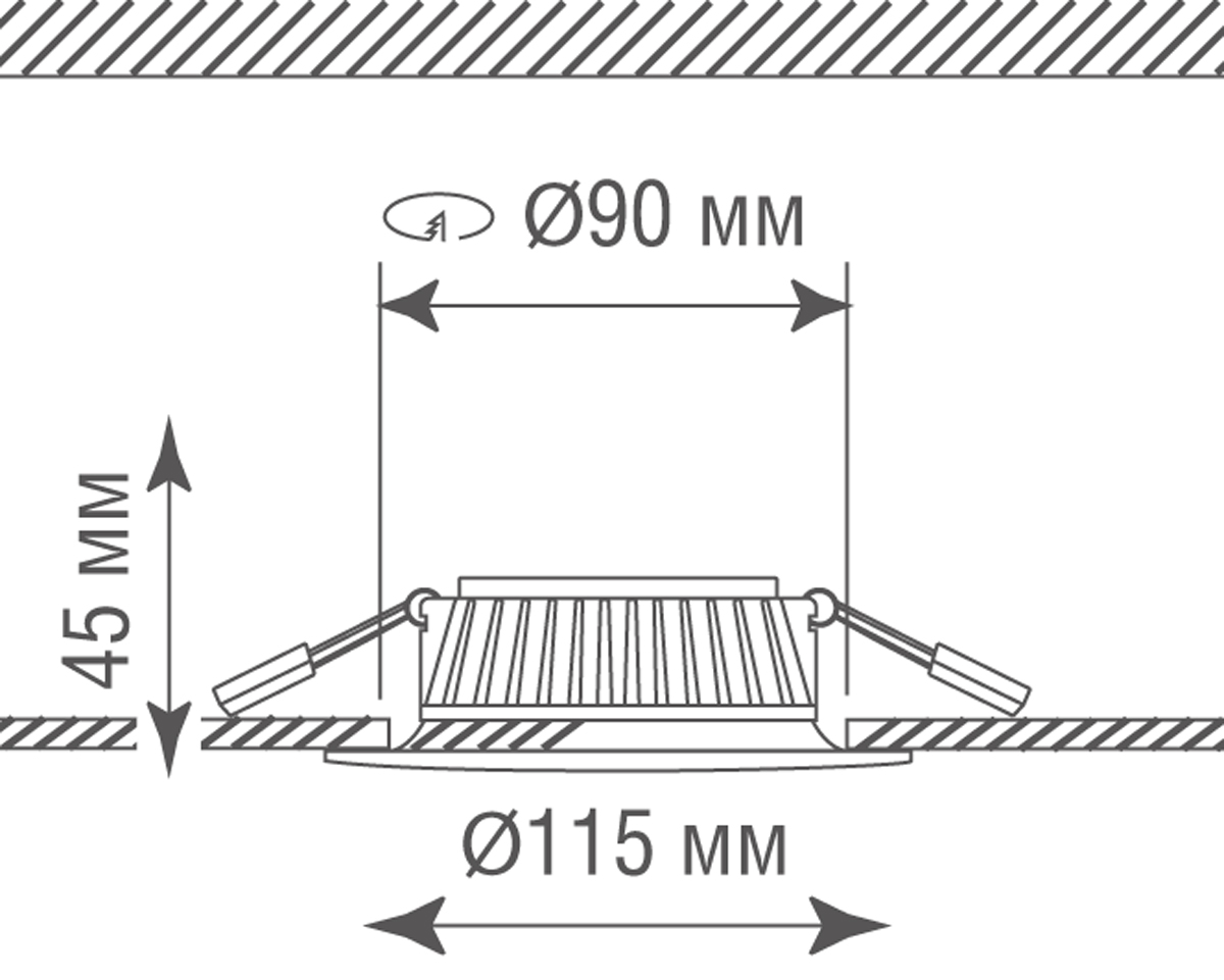 Встраиваемый светодиодный светильник Donolux DL18466R7W1W Dim