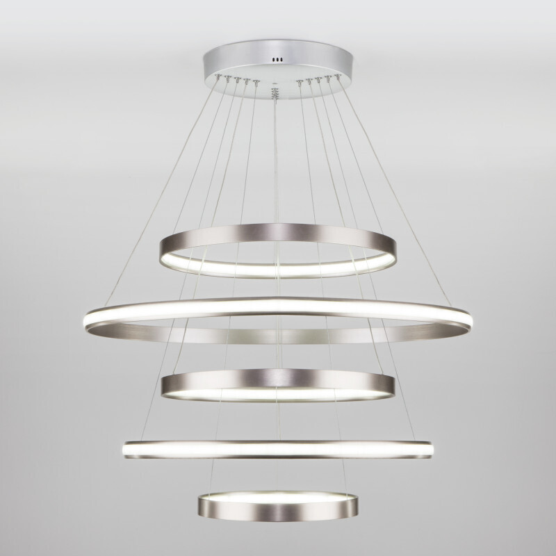 Каскадная люстра Eurosvet 90179/5 сатин-никель