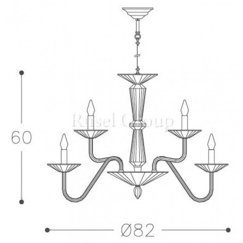 Люстра Italamp 323/8+4