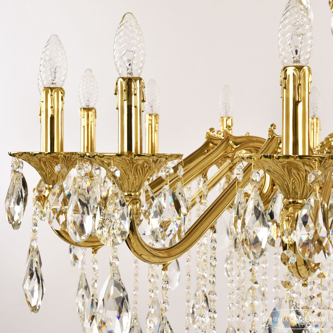 Люстра бронзовая с хрусталём 72202/16/360 B G