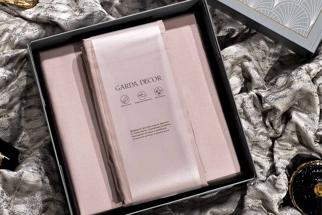 Комплект постельного белья Пудреная роза семейный Garda Decor 130HB- 10201