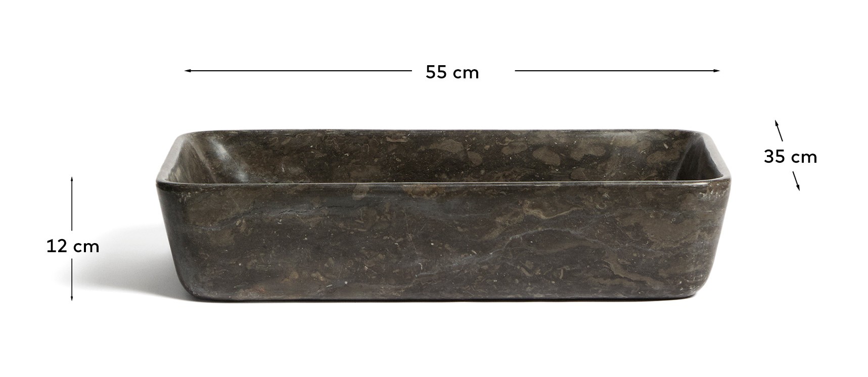 Раковина Darnen из серого мрамора 55 x 35 см La Forma (ex Julia Grup)