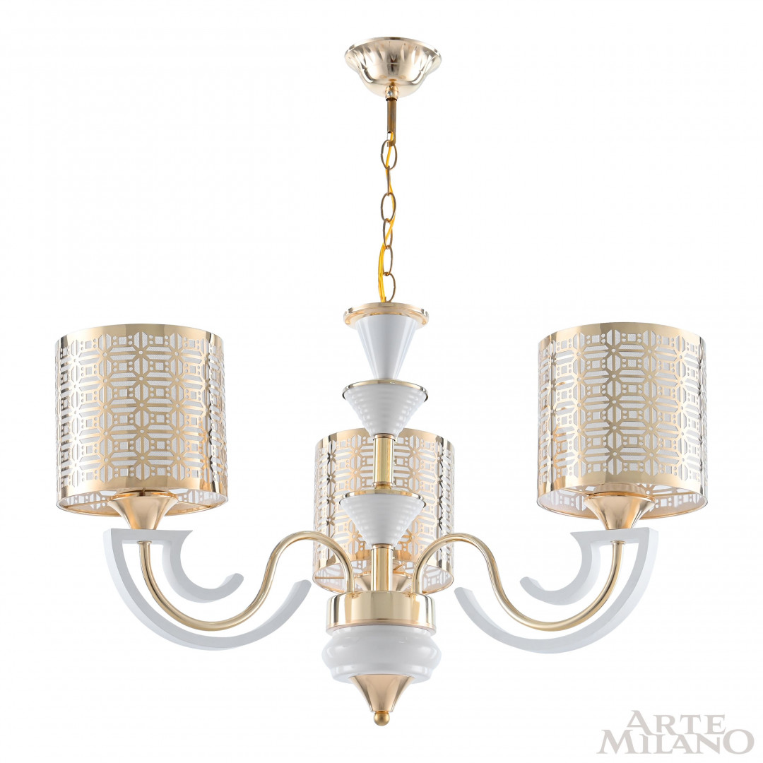Люстра подвесная с плафонами 308857/3 Wh/Gd Arte Milano