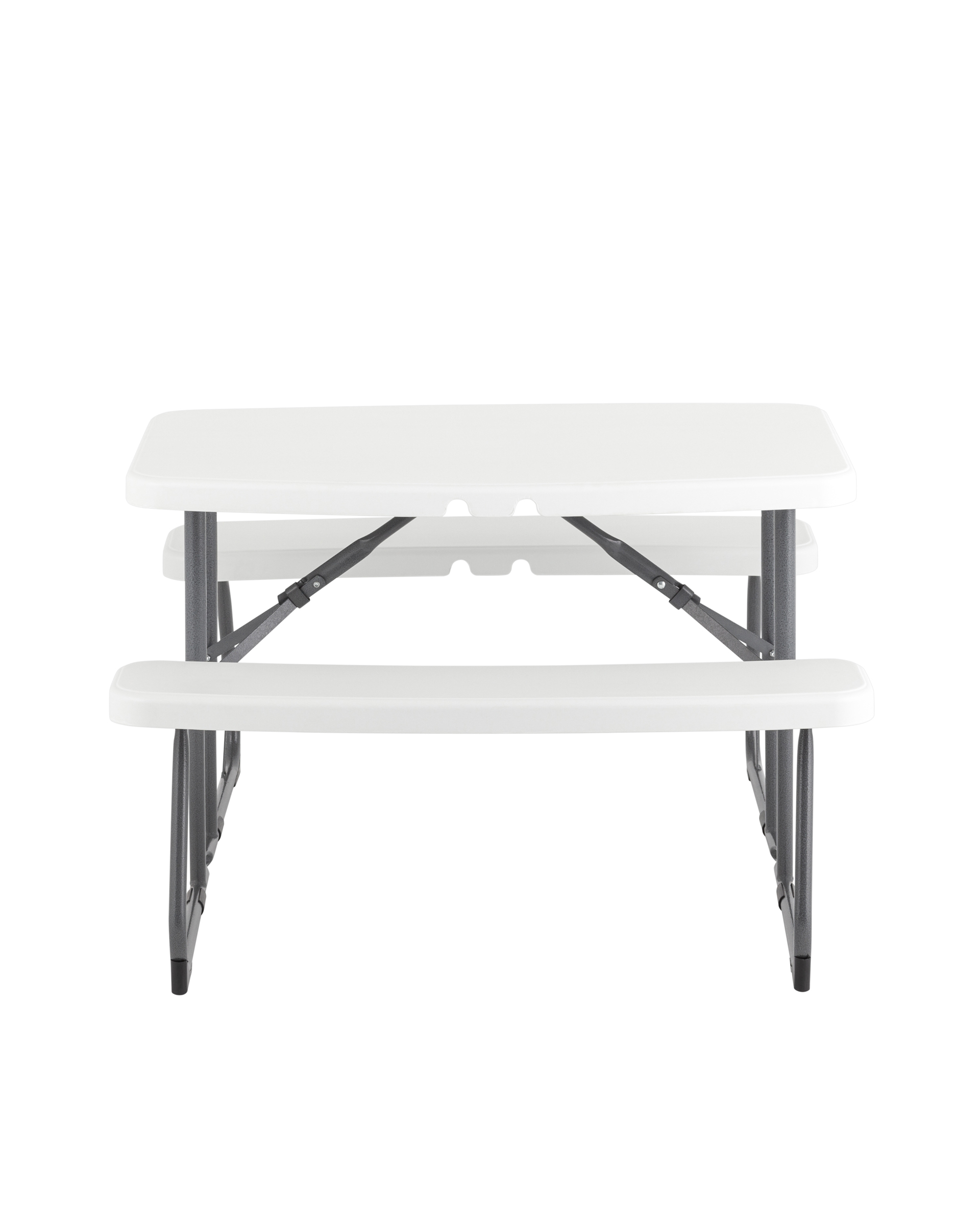 Комплект стола и двух скамеек Кейт детский раскладной белый Stool Group