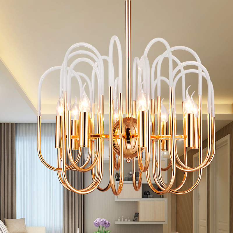 Люстра BRASS AND GLASS LOOP CHANDELIER D80 by ImperiumLoft