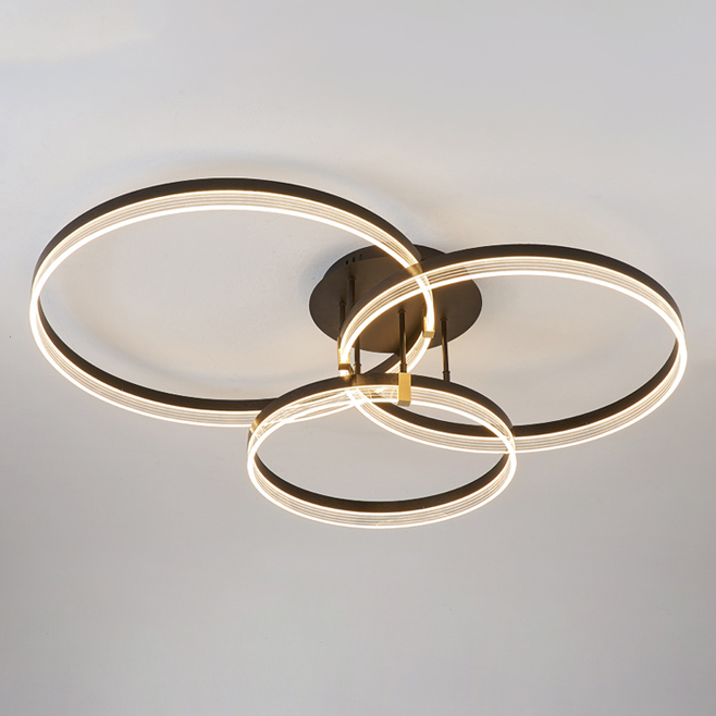 Потолочный светильник ALMER CH D50+60+70 Black by ImperiumLoft