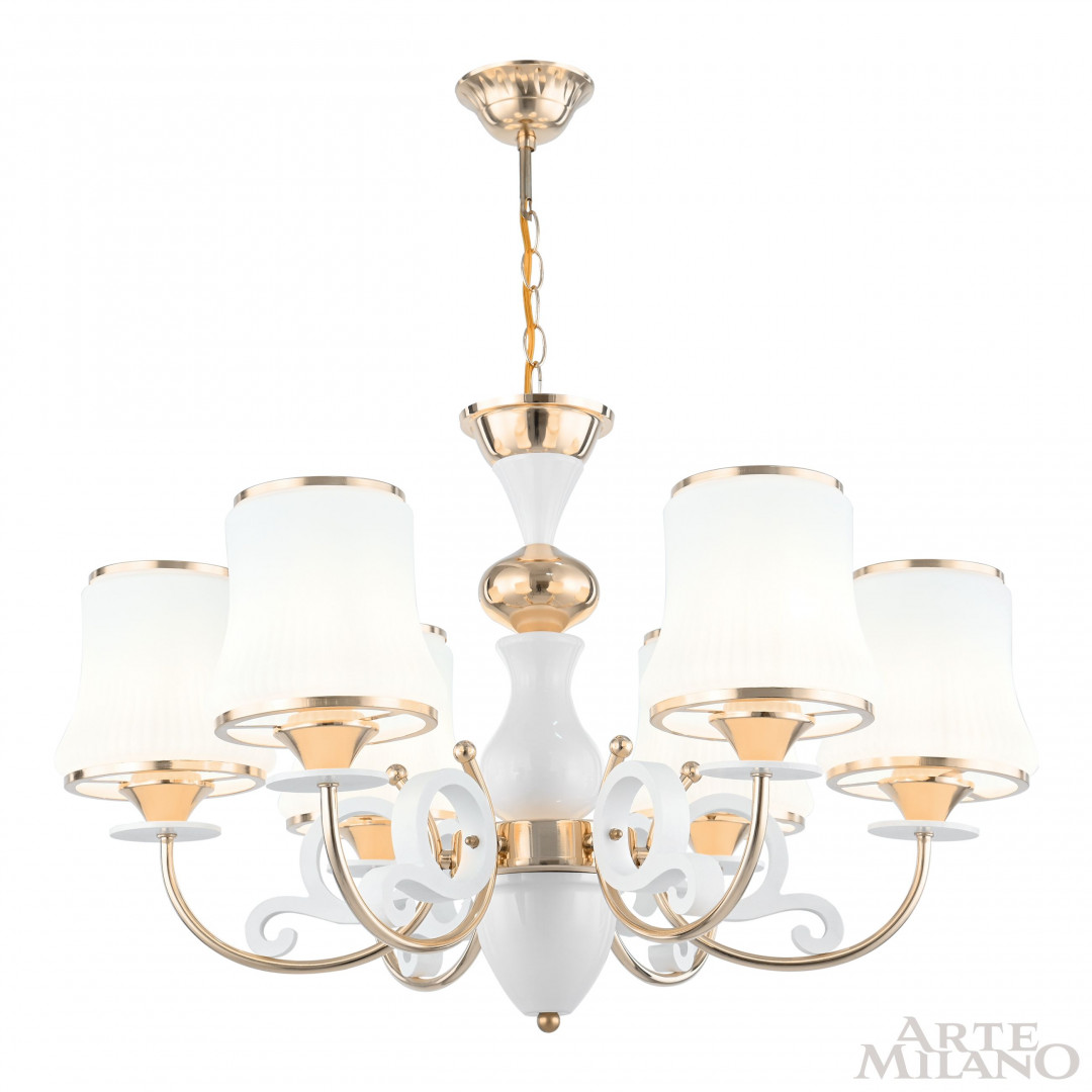 Люстра подвесная с плафонами 301097/6 Wh/Gd Arte Milano