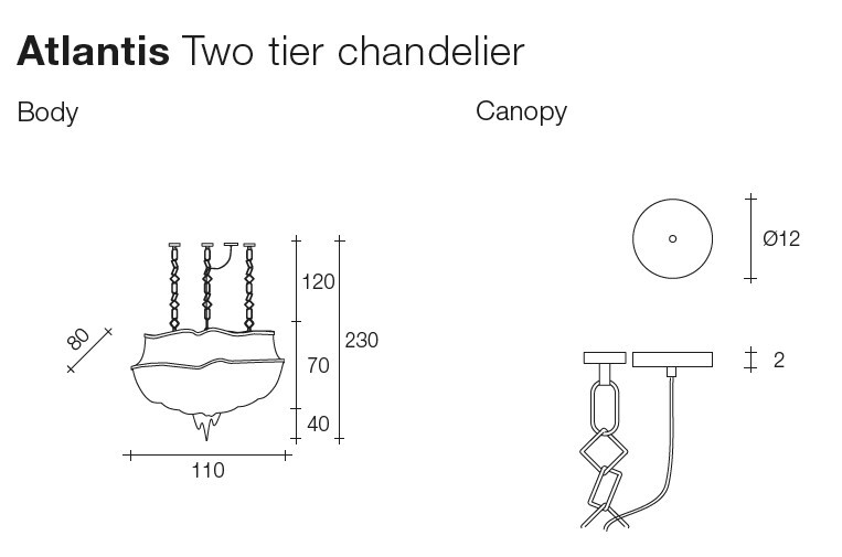 Подвесной светильник Terzani Atlantis gold