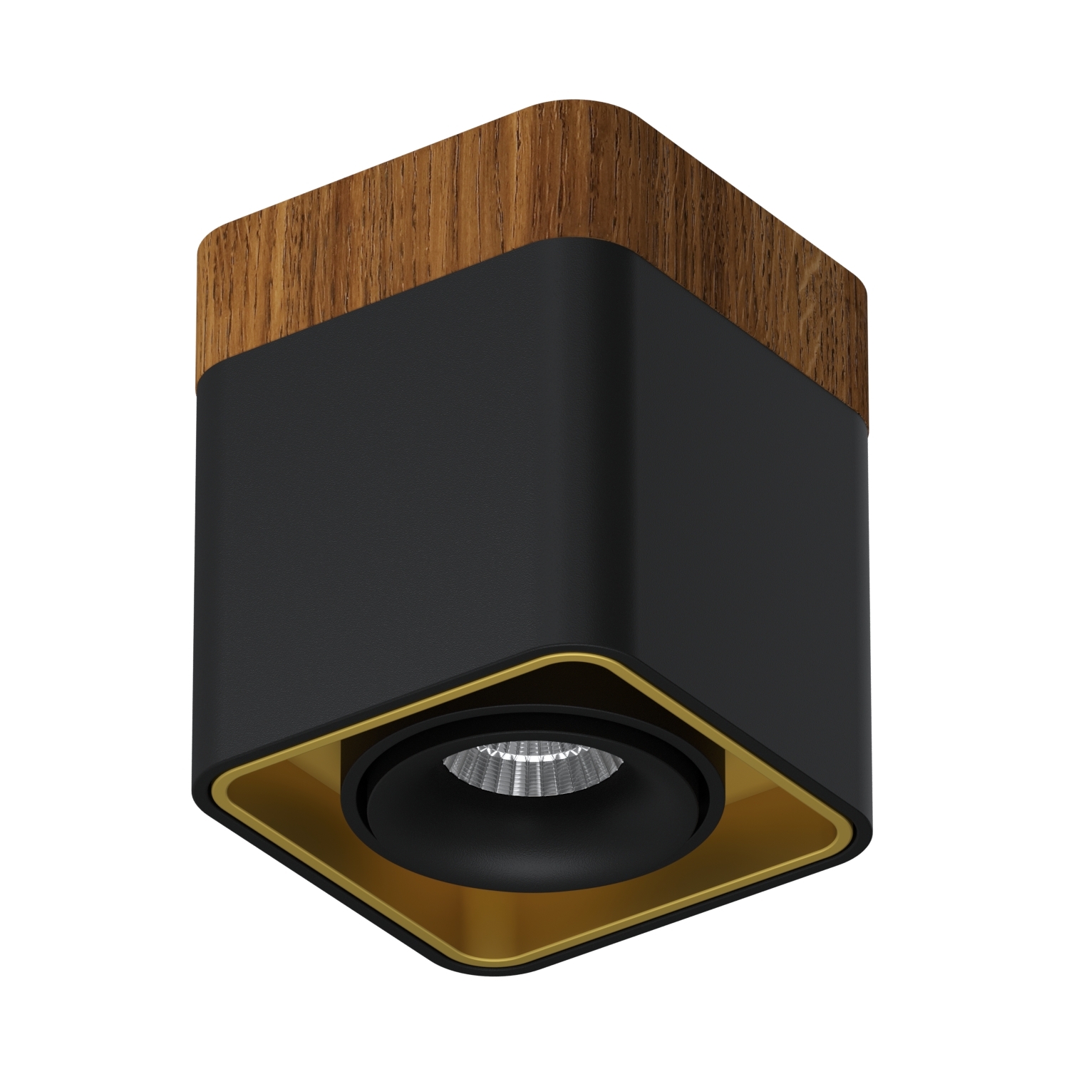 Накладной светодиодный светильник Ledron TUBING Wooden 30 Black-Gold