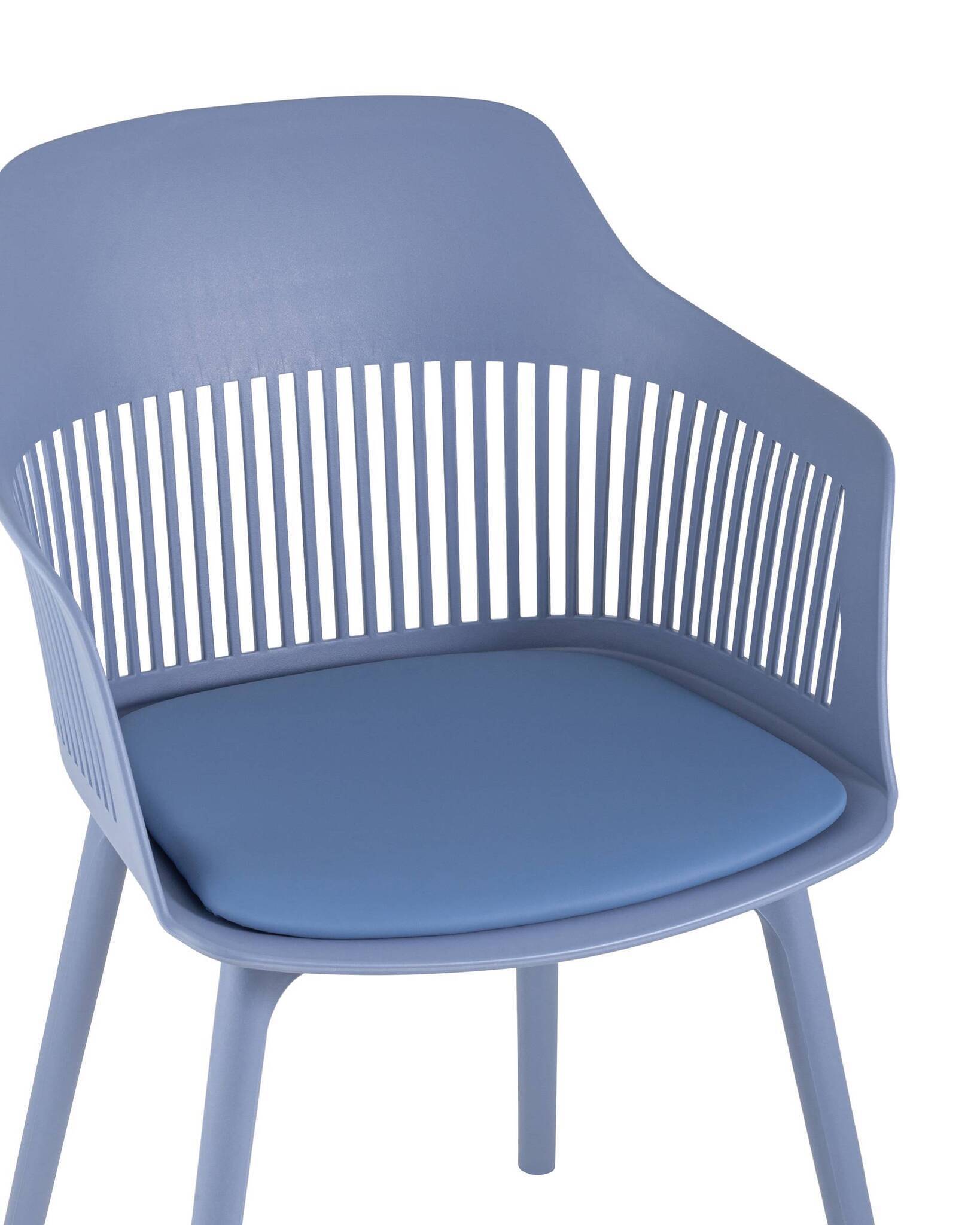 Стул Crocus с подушкой велюр голубой Stool Group