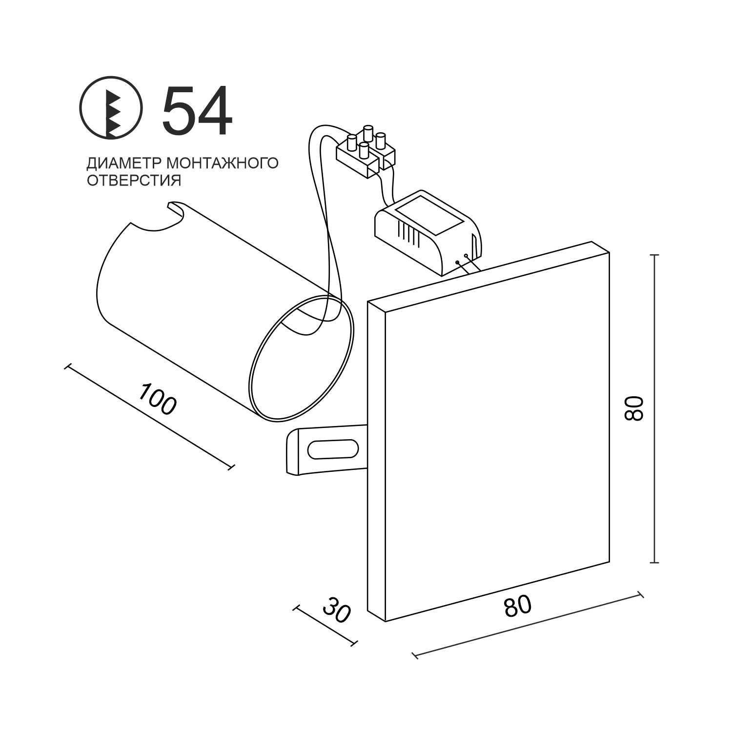 Встраиваемый светодиодный светильник для стен и ступеней Ledron ODL043 Wooden