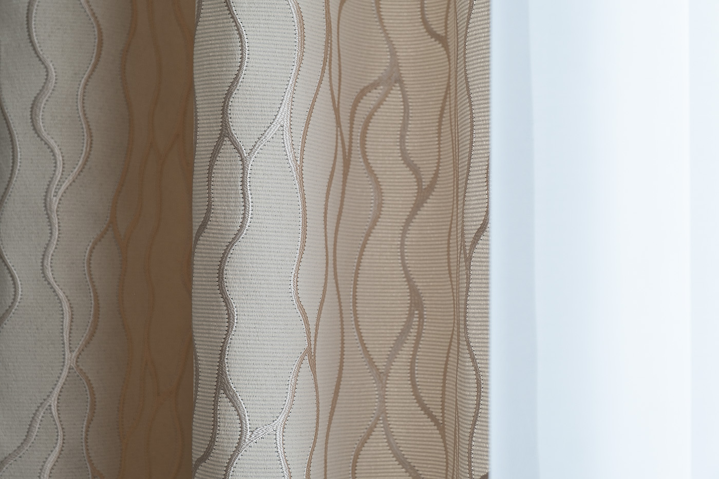 Портьера Mesh 275х260см бежевая Garda Decor 121GD-00004