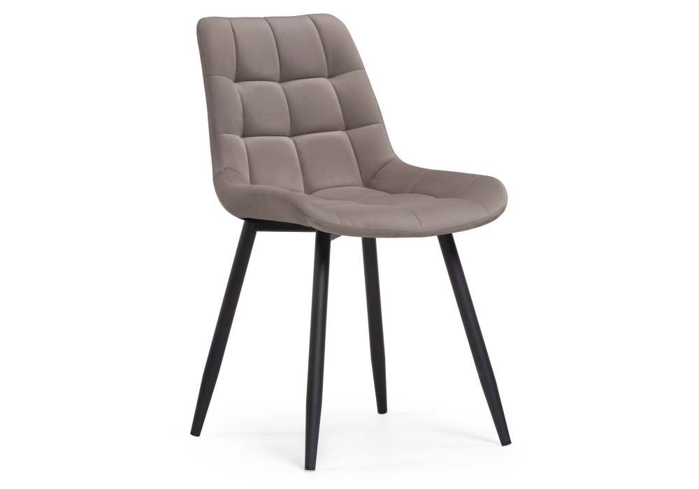 Стул Woodville Челси велюр латте / черный 502084