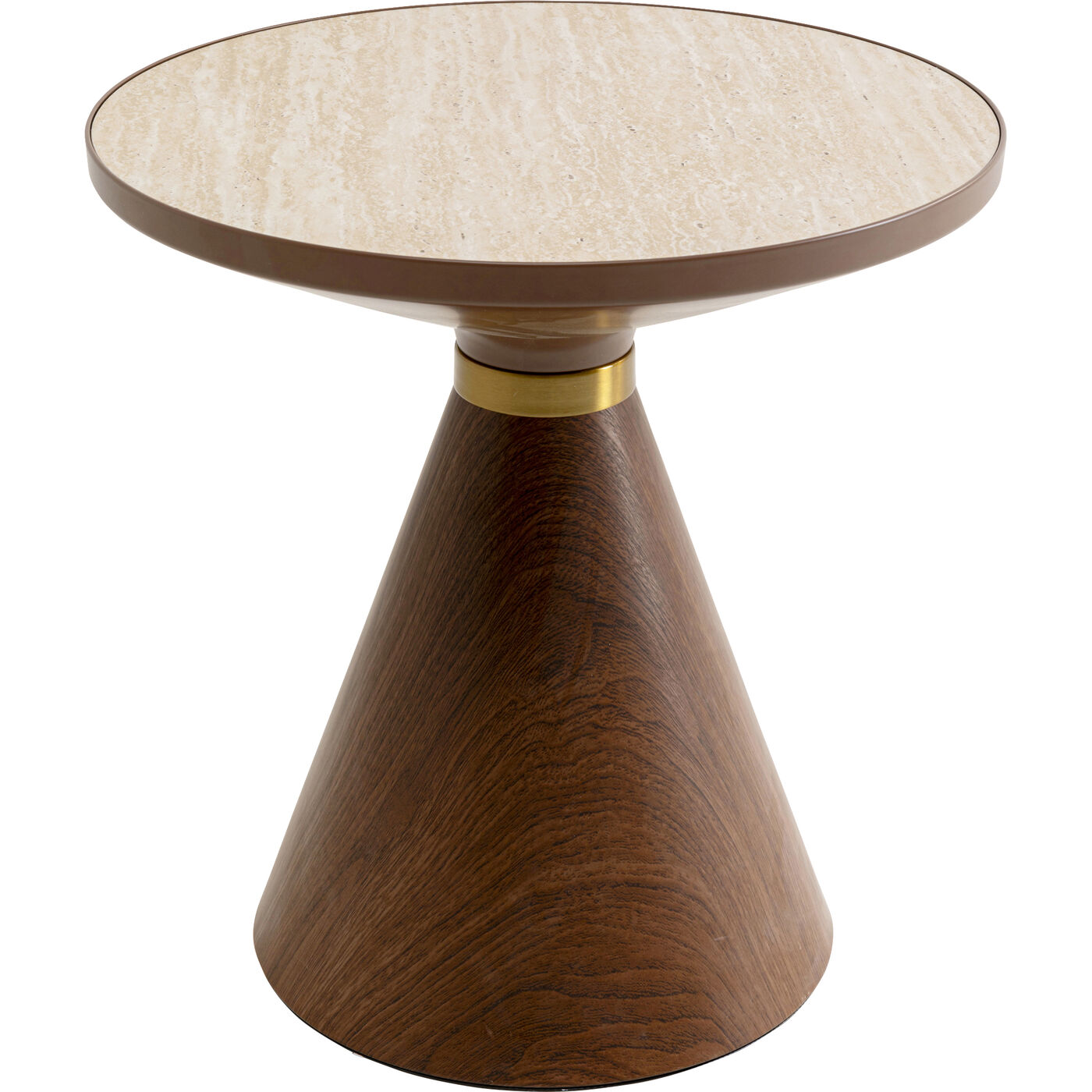 Стол кофейный Cono Travertin Ø50cm KARE 71333