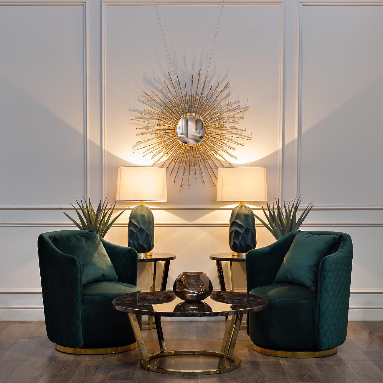 Стол журнальный коричневый (искусственный мрамор) Garda Decor 33FS-CT20C05-PG