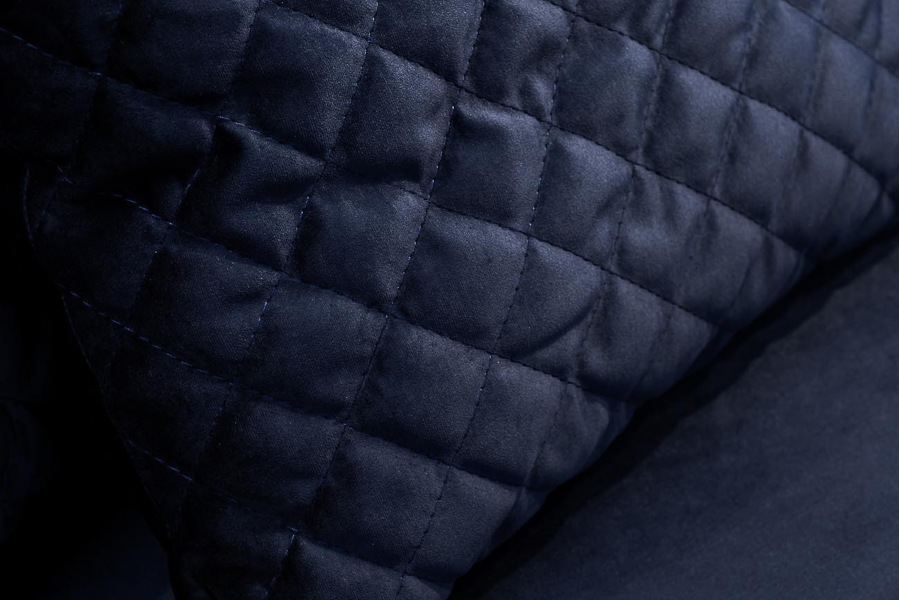 Диван-кушетка Sorrento правая велюровая темно-синяя Garda Decor SORRENTO-COUCH-2K-Т.СИНИЙ-Bel18