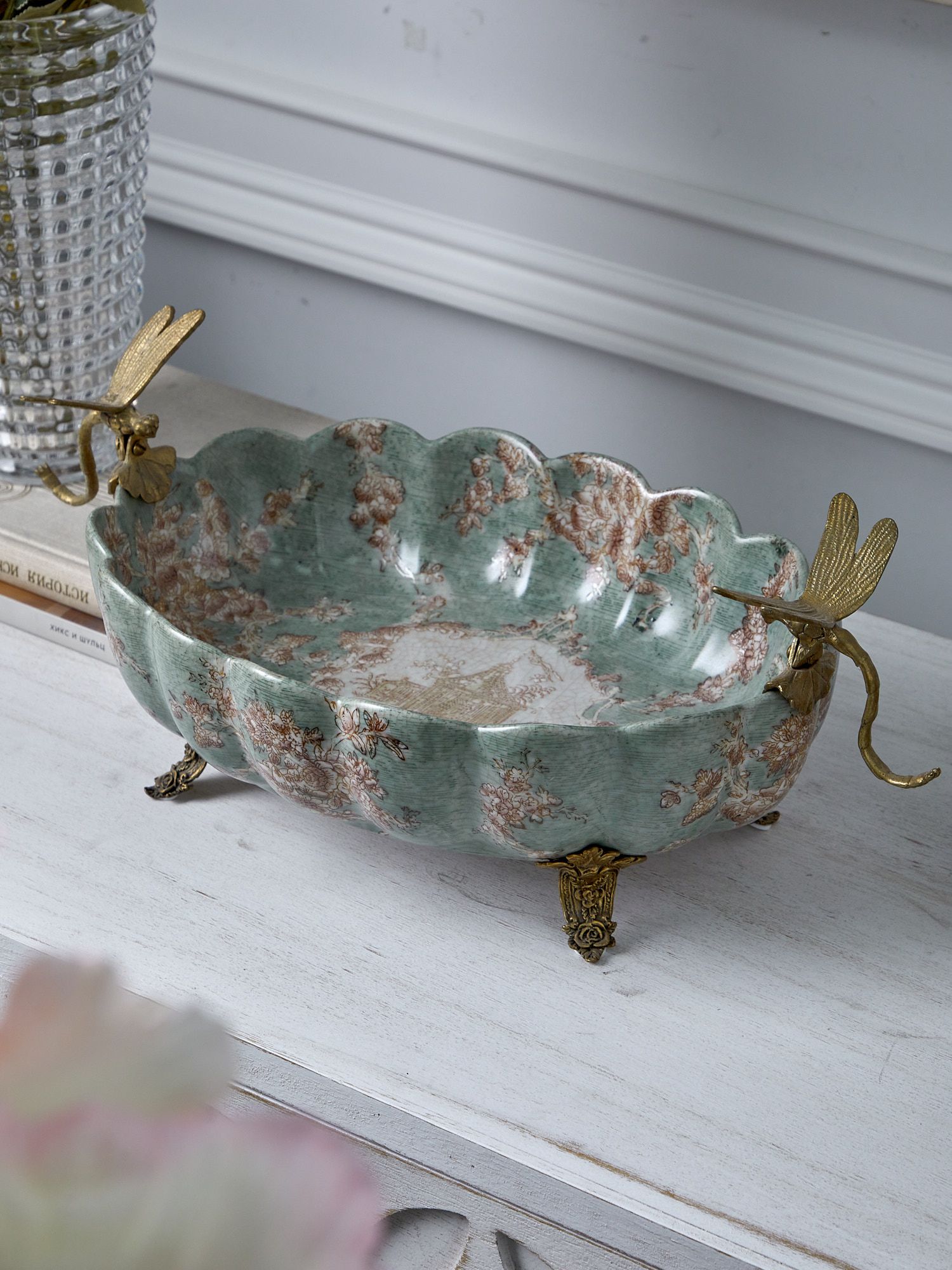 Чаша со стрекозами Glasar D912HC/LG3152