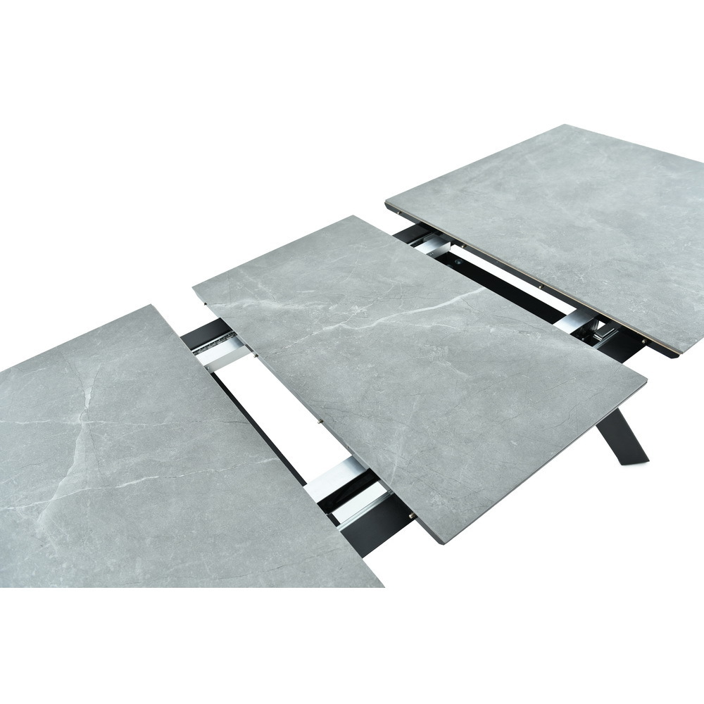 Стол Adam раскладной 140-190x90x75см, серый мрамор, чёрный Bradex Home RF 0419