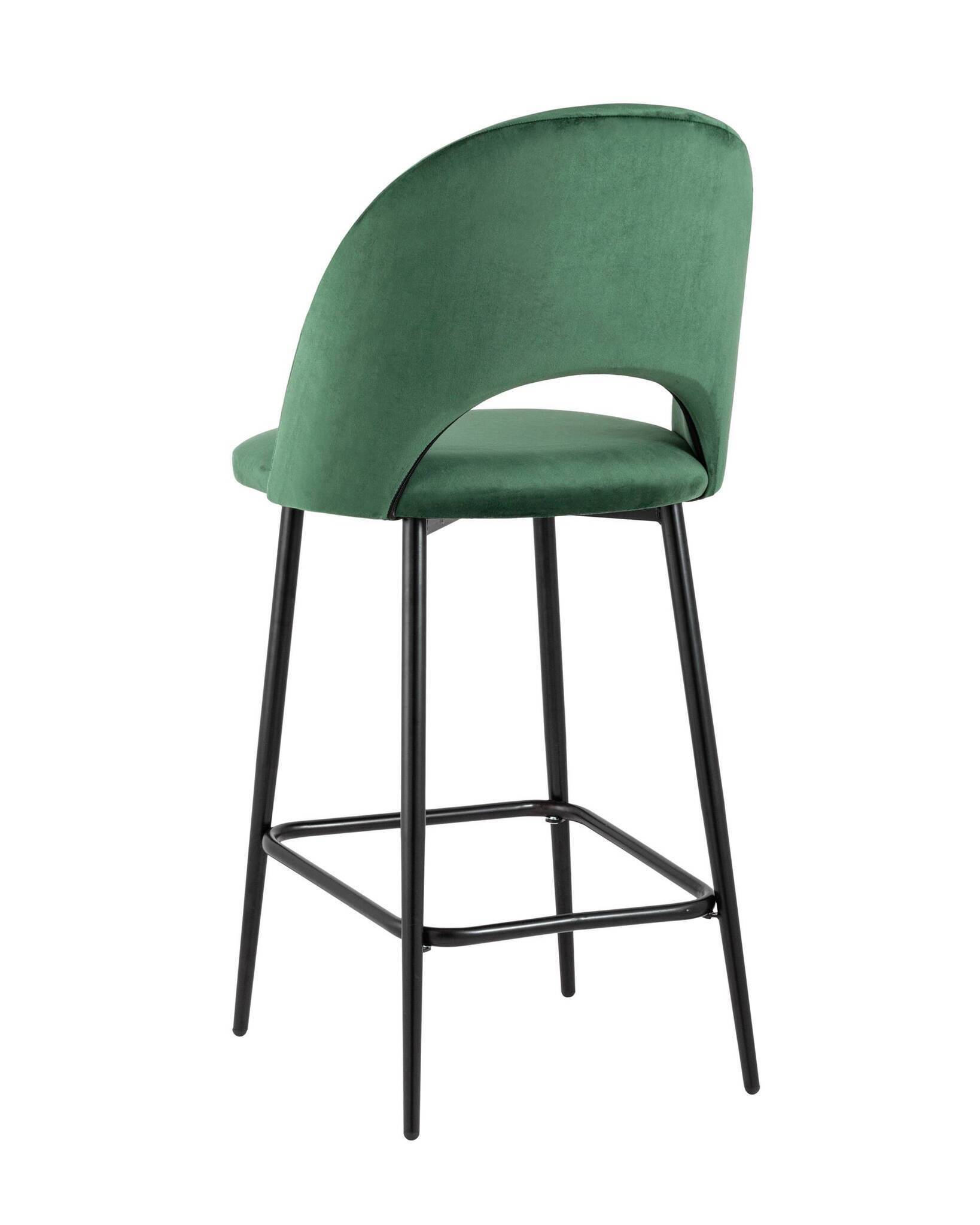 Стул полубарный Меган велюр зеленый Stool Group