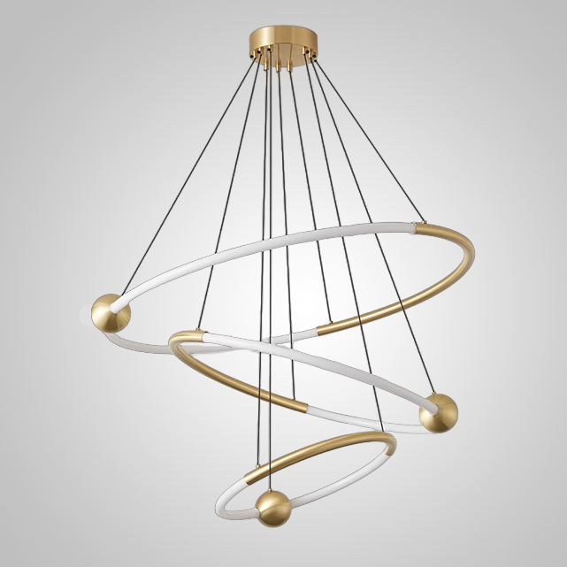 Кольцевые люстры и светильники ECLIPTICA Brass by ImperiumLoft