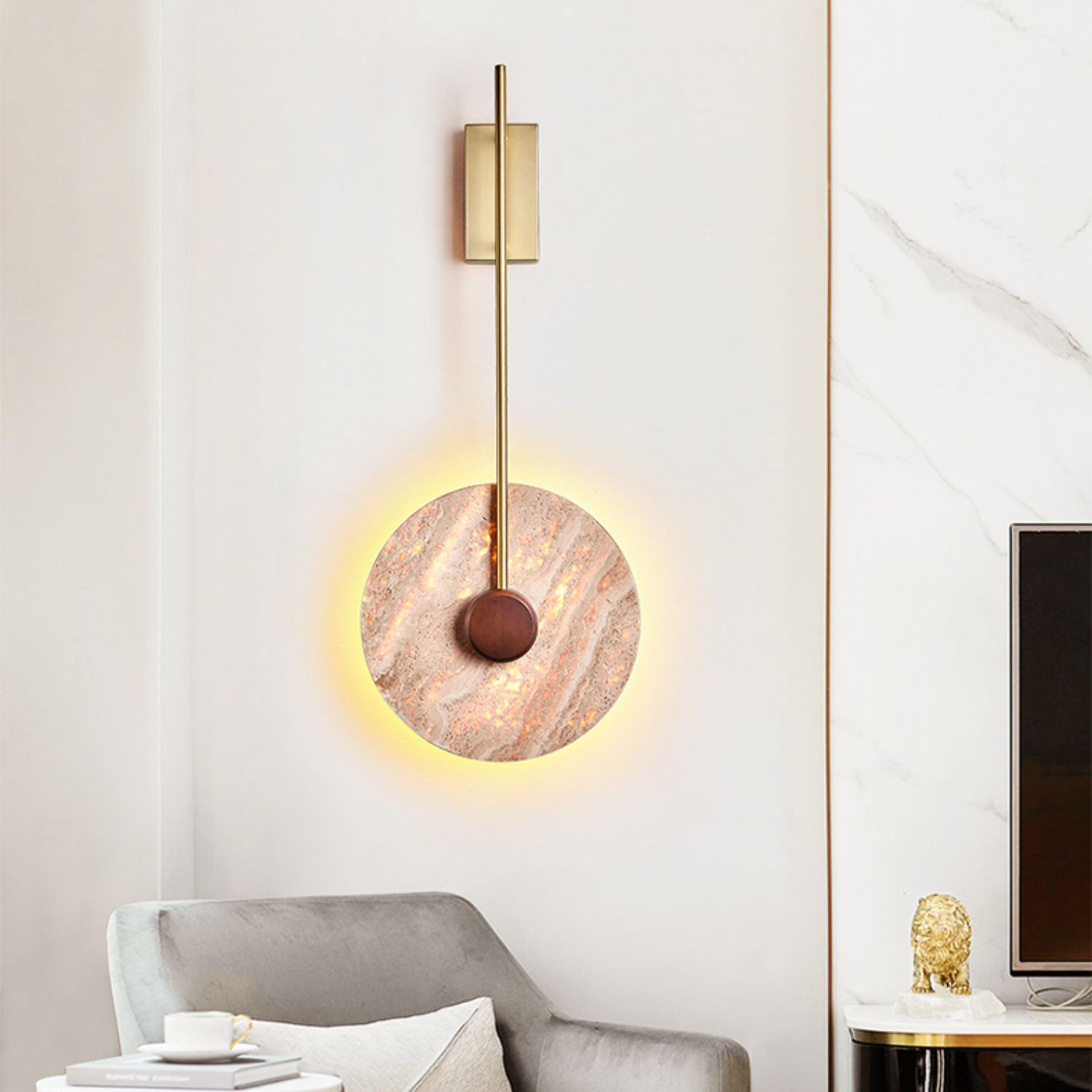 Настенный светильник JOAR D50 Brass by ImperiumLoft