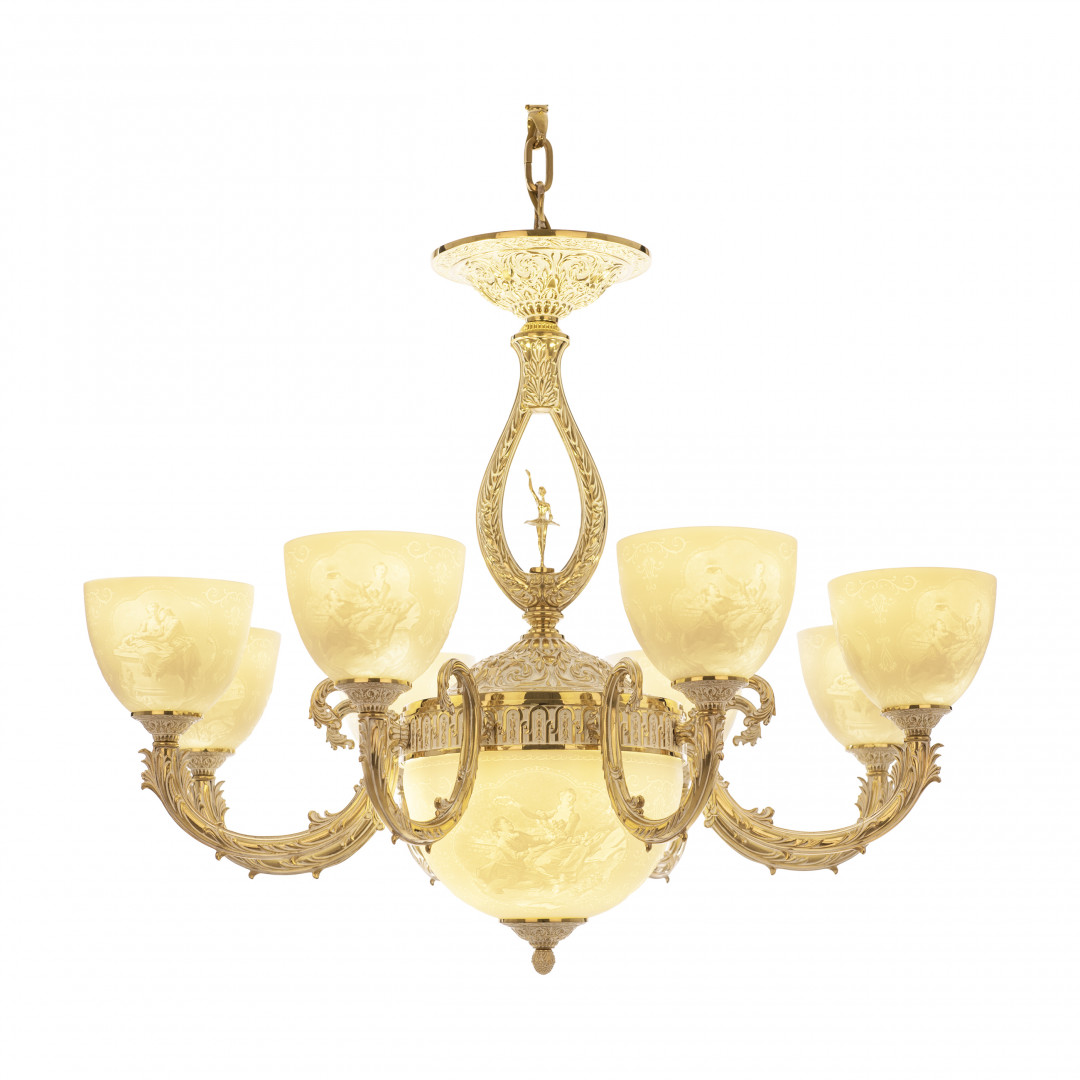 Люстра бронзовая 71409P/8/210 GW P1 U Pair FD2M