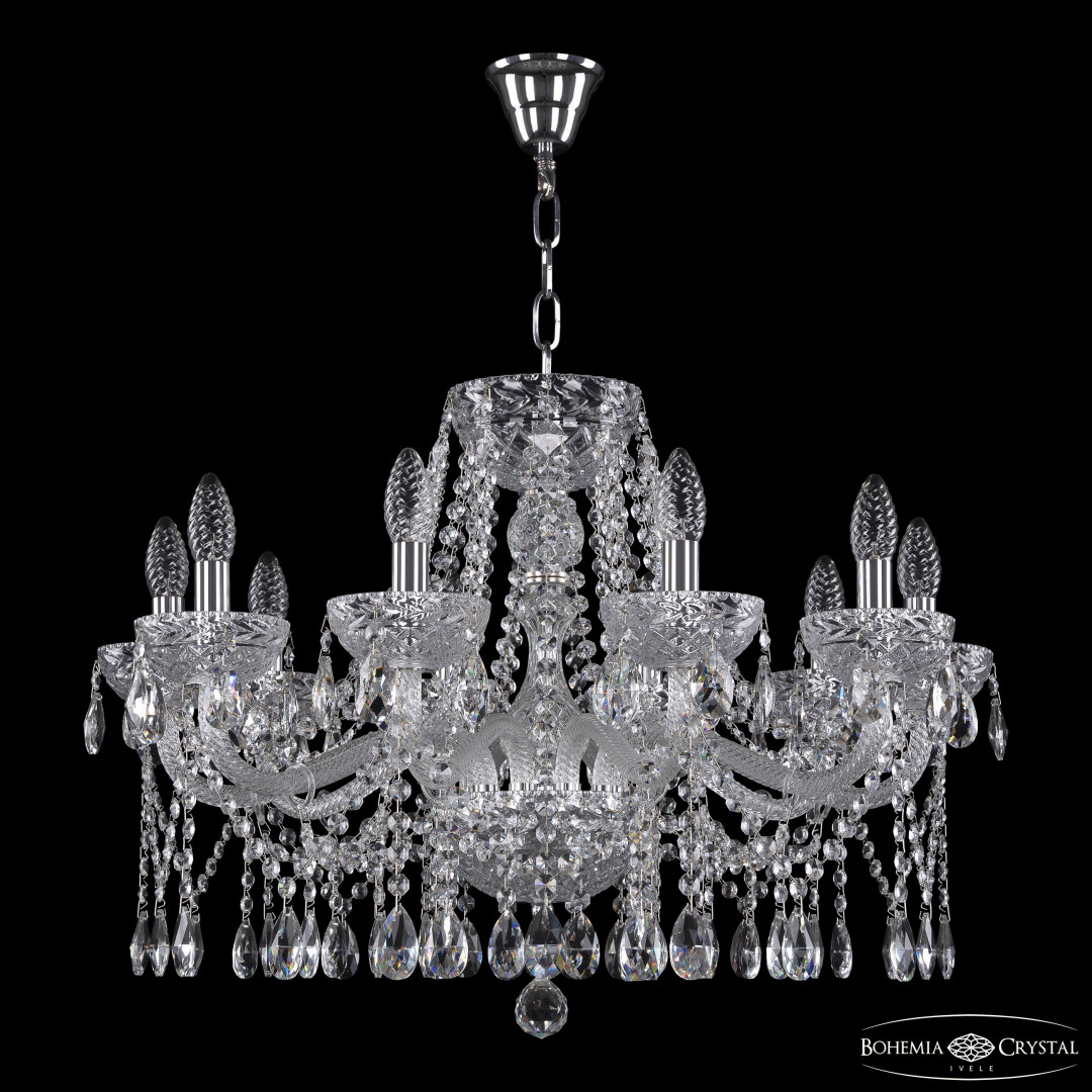 Люстра 5413/10/240 Ni Clear/M-1F Bohemia Ivele Crystal