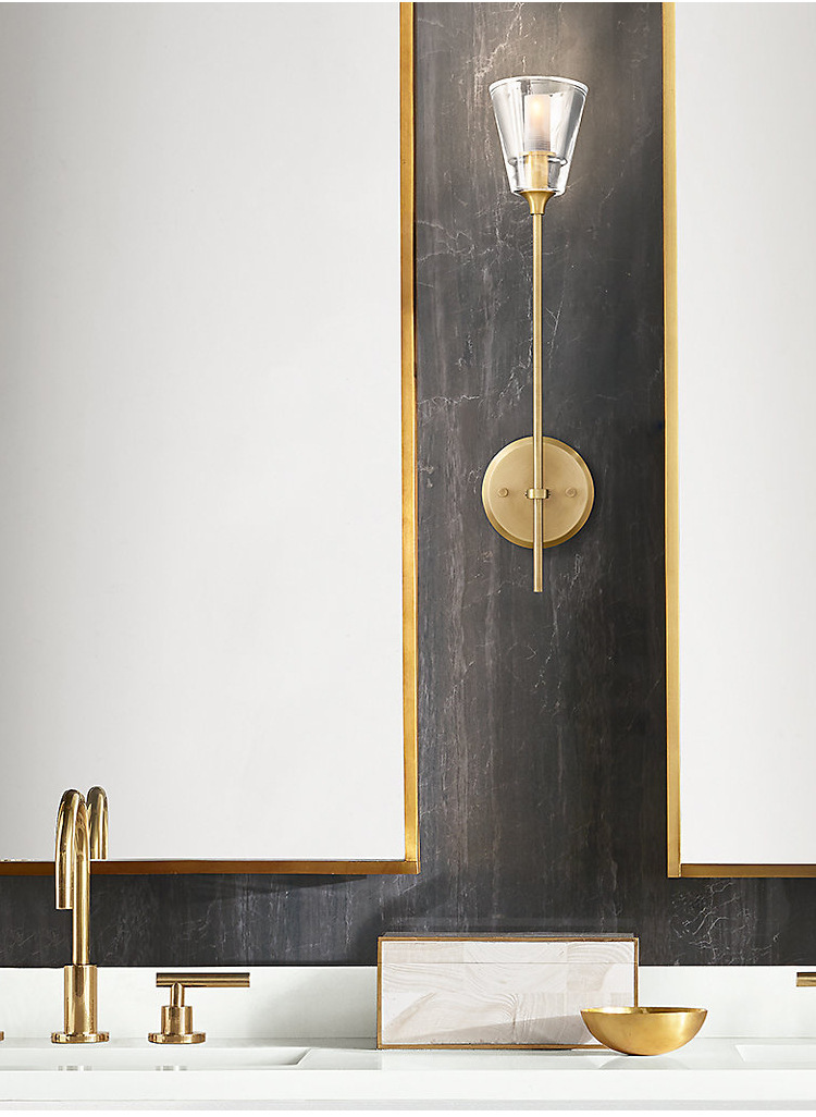 Настенный светильник  Delight Collection Torche De Verre 1 light gold
