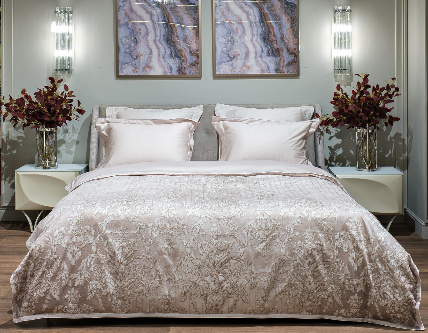 Пододеяльник сатиновый "Эстетика" 220х200см с принтом Garda Decor 107TD-D0033FG-POD EST PR