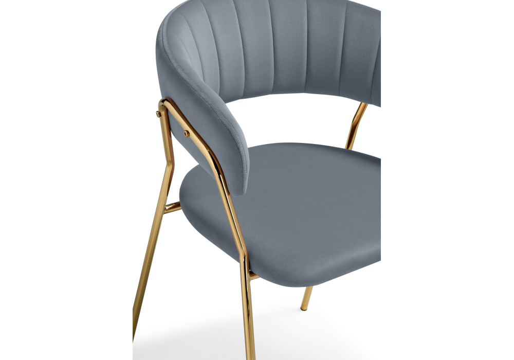 Стул Woodville Kamelia 1 gray / gold 15471