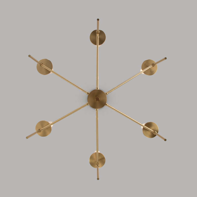 Люстра на штанге Eurosvet 60142/6 латунь