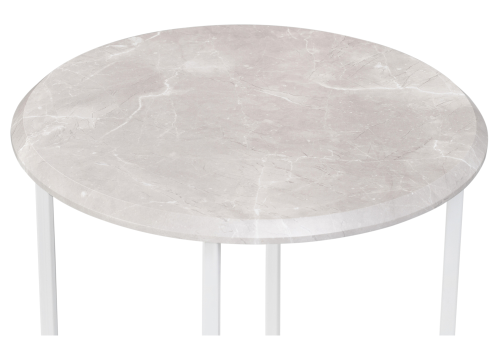 Журнальный стол Woodville Грейс мрамор серый / белый 520648
