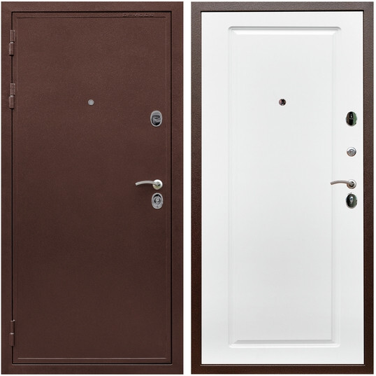 Дверь входная Graf Престиж Антик медь / МДФ 16 мм ФЛ-119 Ясень белый