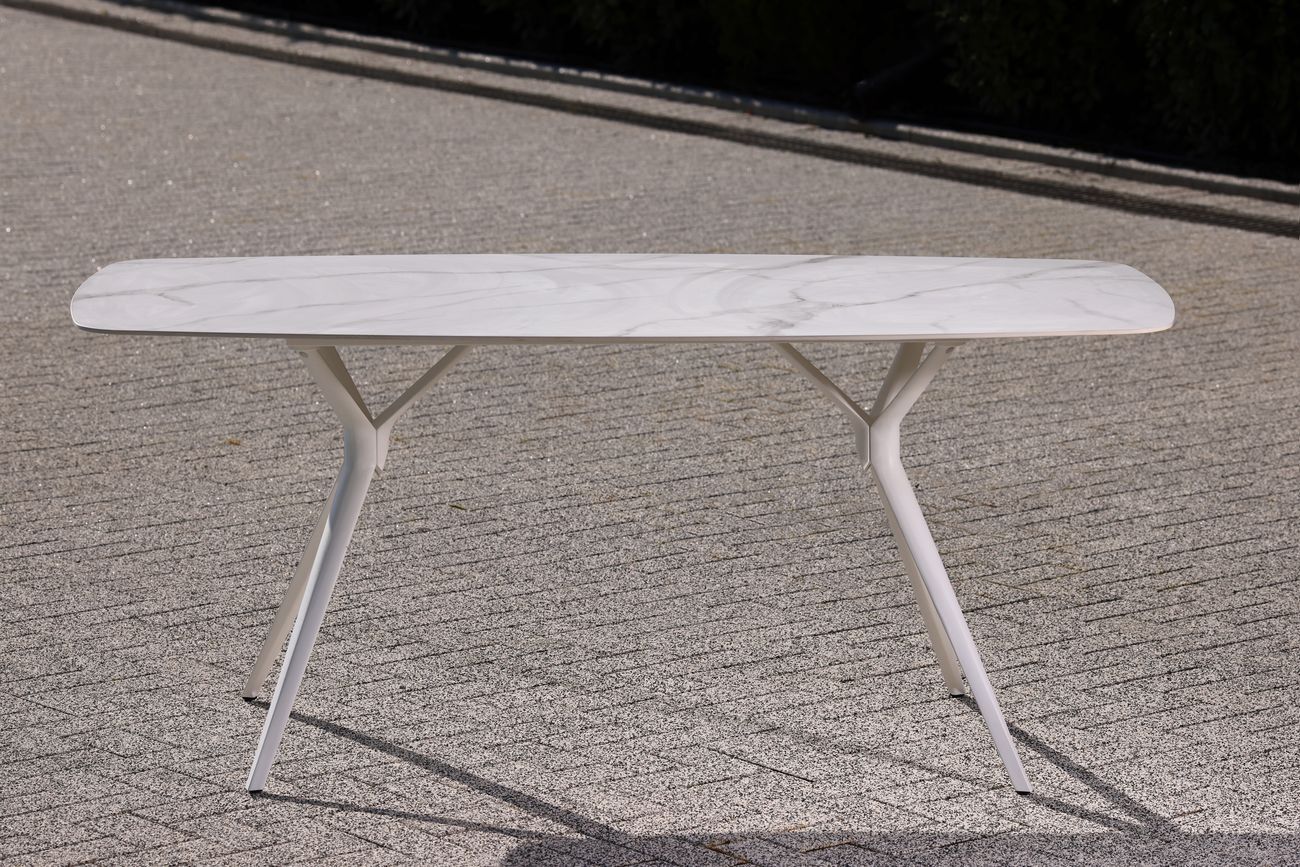 Стол обеденный уличный "Бари" белый Garda Decor 39AR-STOL-302