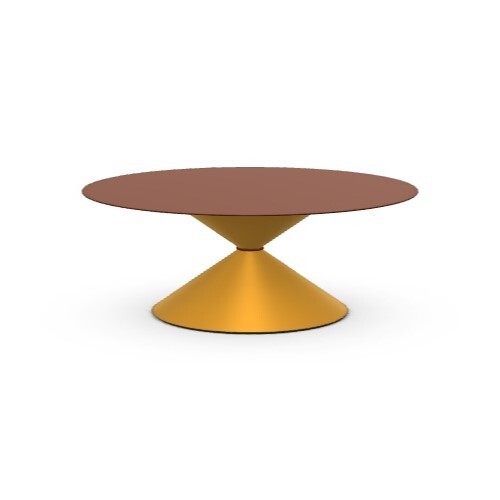 Журнальный стол Midj Clessidra Н27 Ocher/Bulgaro red Clessidra H27 D70