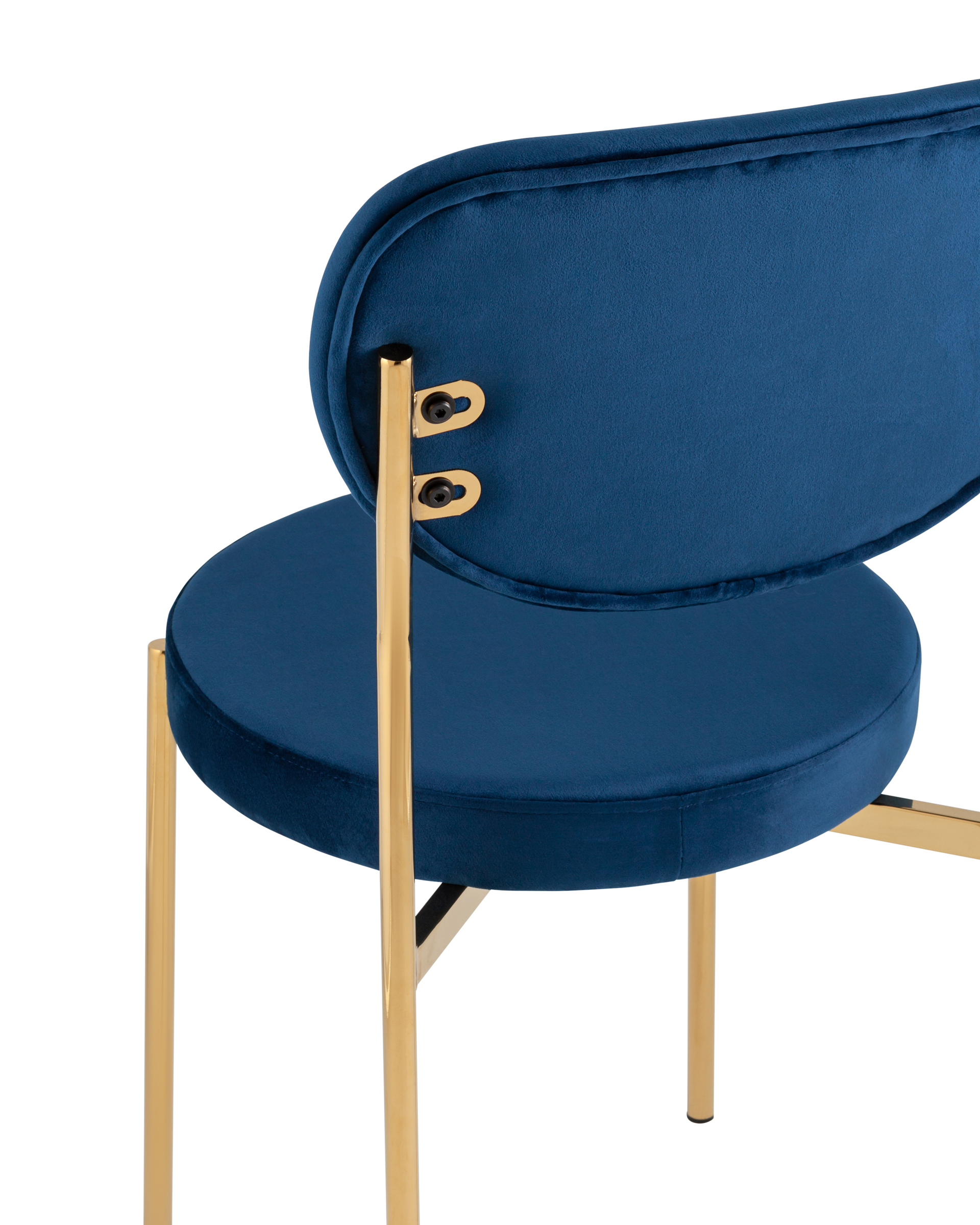 Стул Барбара NEW велюр королевский синий золотые ножки Stool Group