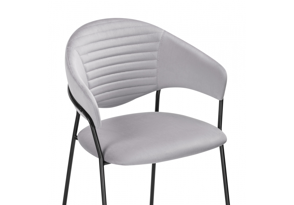 Стул Woodville Рансол серый / черный глянец 483862