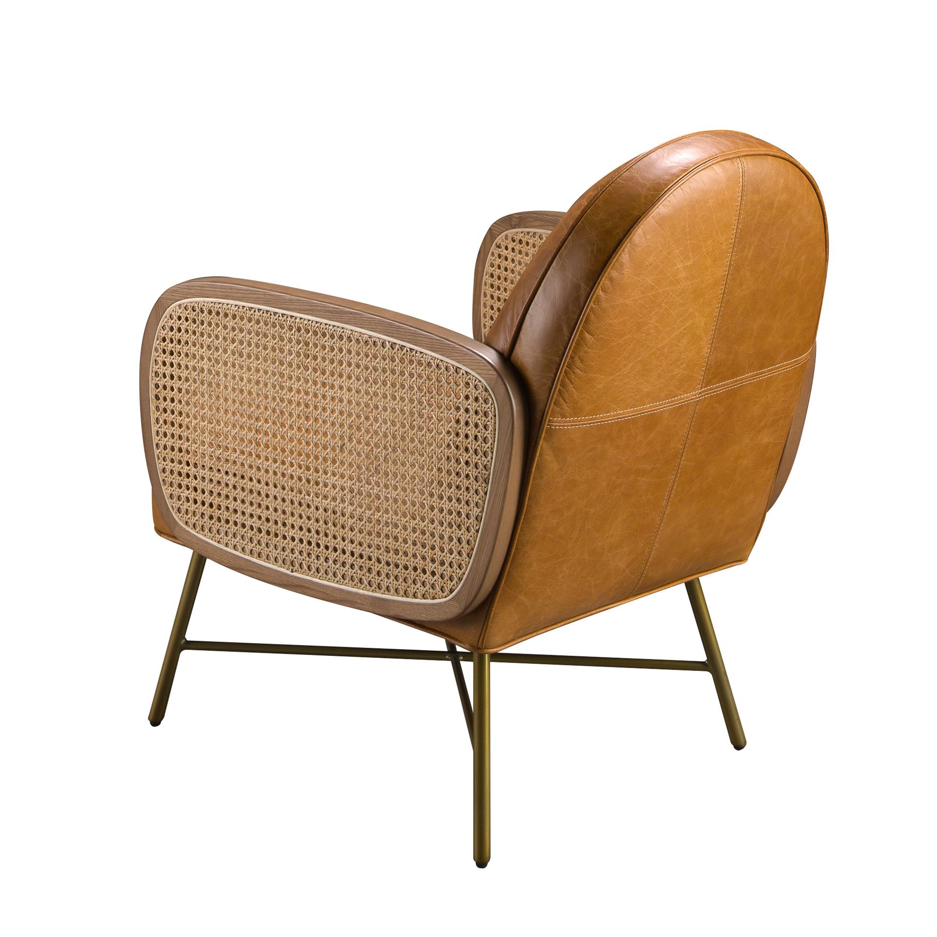 Коричневое кожаное кресло модель 5162 Angel Cerda