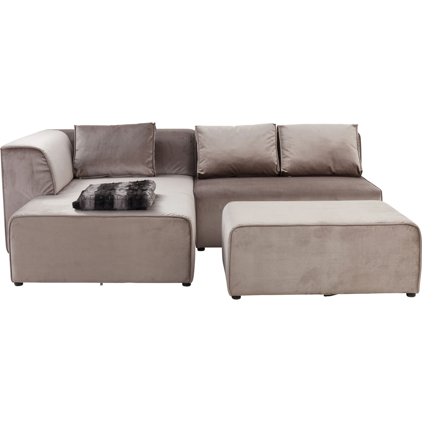 Диван угловой левосторонний Infinity Velvet Taupe Left KARE 84023