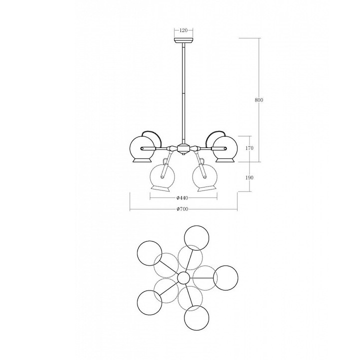Люстра RODOS CH by ImperiumLoft