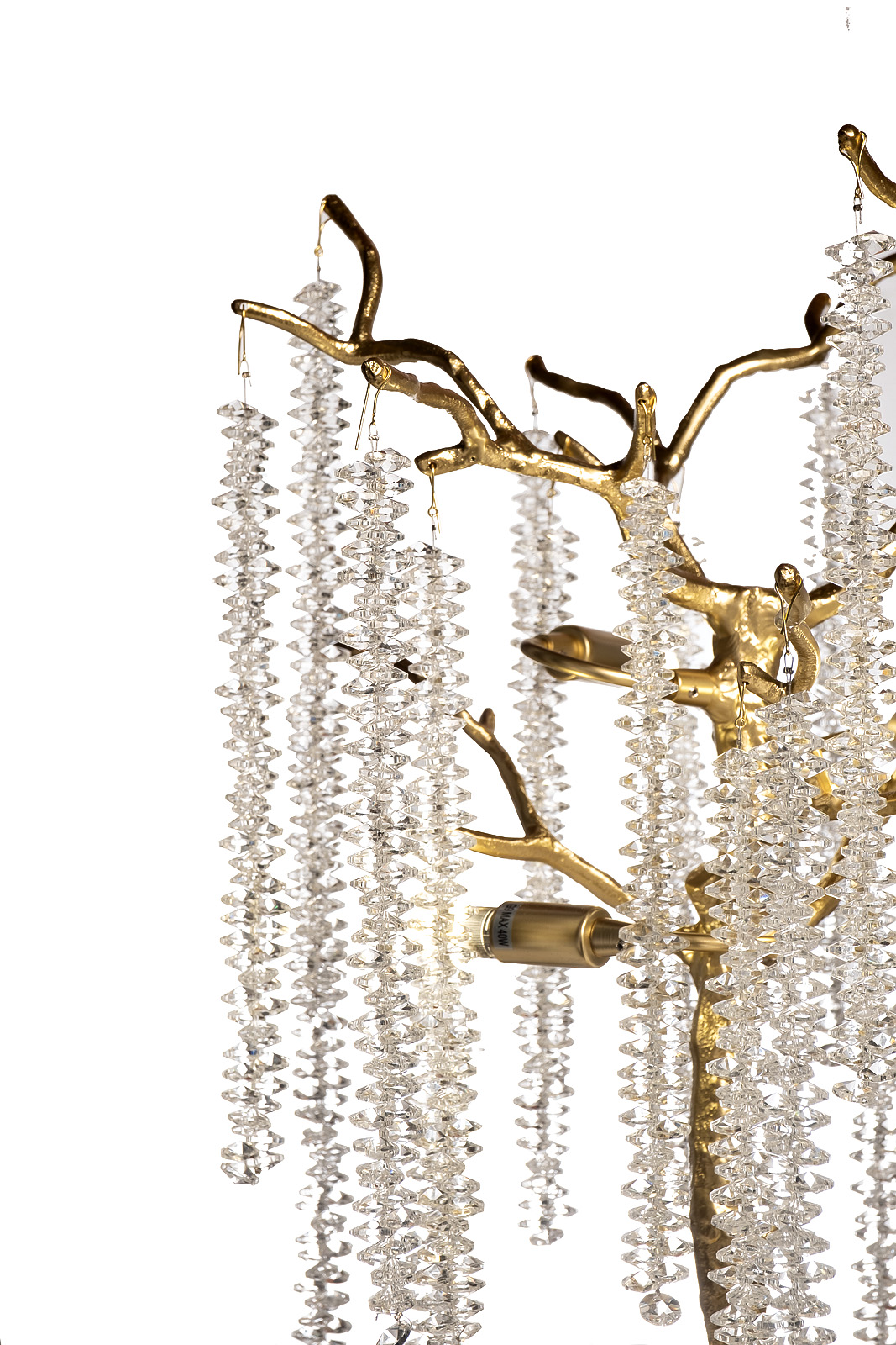 Лампа настольная со стеклянными подвесами цвет золото Garda Decor 86-80860