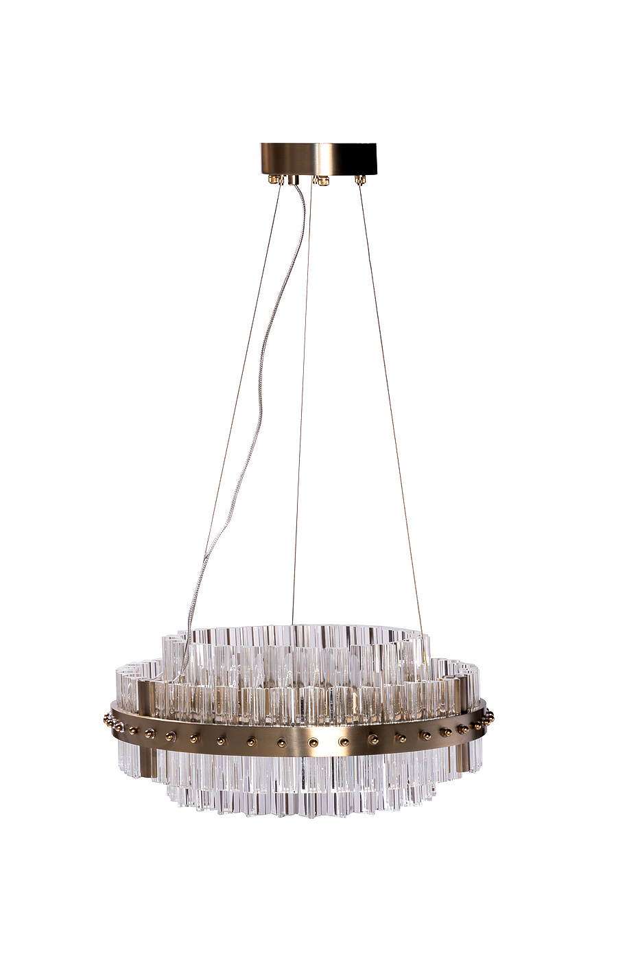 Люстра подвесная прозрачное стекло/золото Garda Decor 91GH-30864