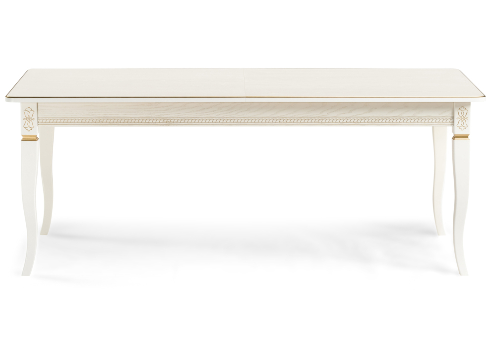 Стол деревянный Woodville Балмет молочный / золото 483908
