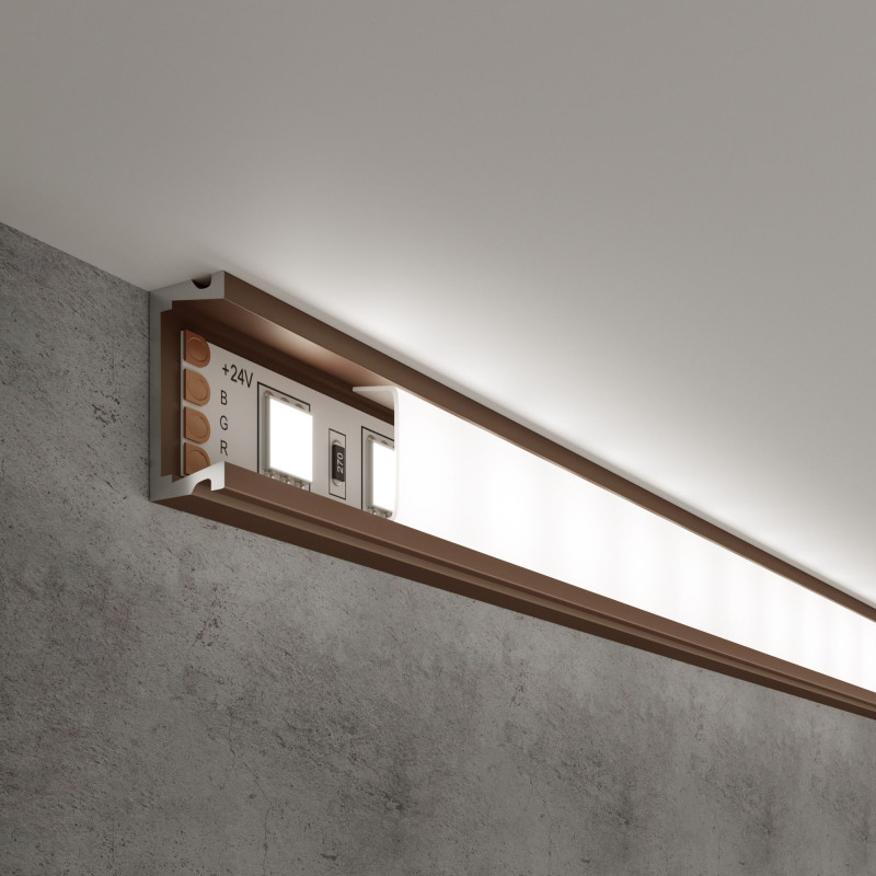 Профиль Elektrostandard LL-2-ALP006 Накладной алюминиевый профиль латунь/б Профиль Elektrostandard LL-2-ALP006 Накладной алюминиевый профиль латунь/б