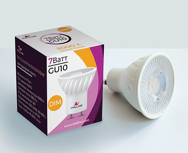 Светодиодная лампа ITALLINE TP GU10/7W/3000K DIM