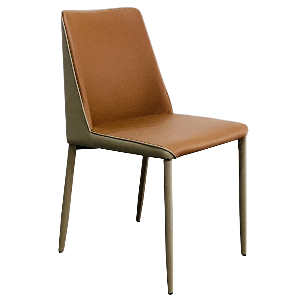 Стул обеденный экокожа терракотовый/бежевый Garda Decor 163YH-06995