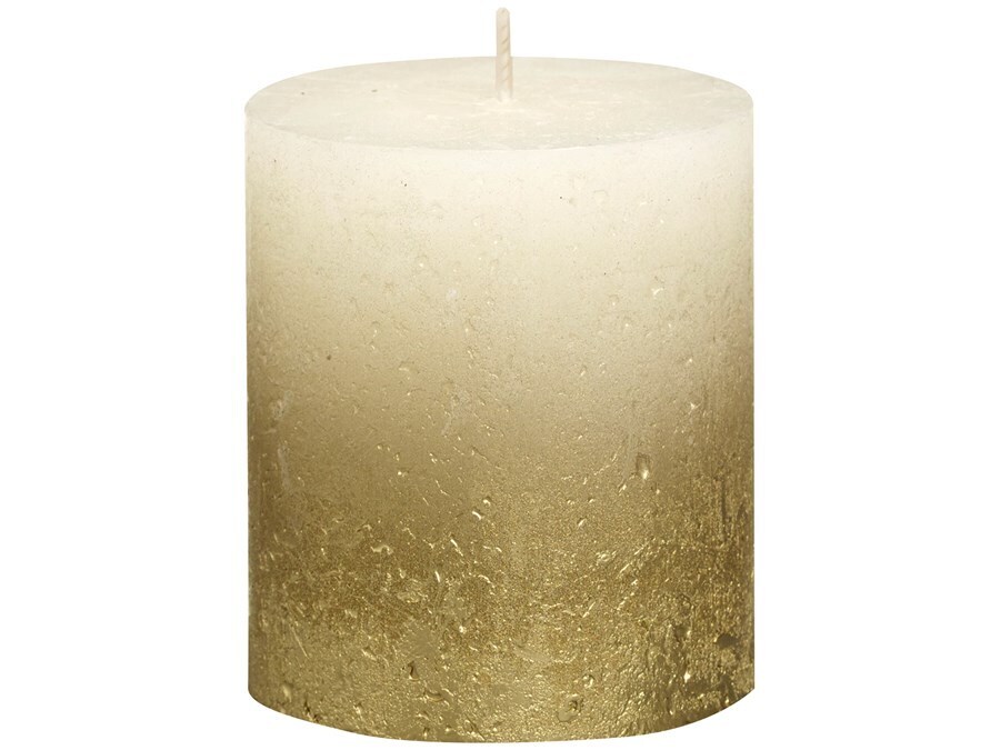 Свеча декоративная кремовая с золотом Garda Decor 1,03669E+11