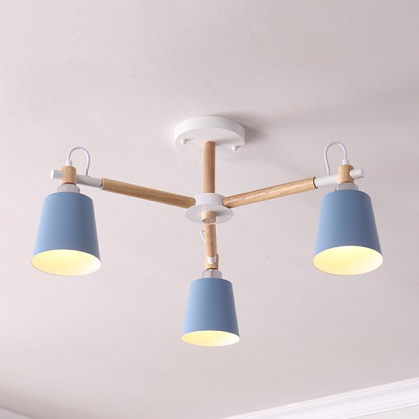 Люстра на штанге VARDA 3 lamps Blue by ImperiumLoft