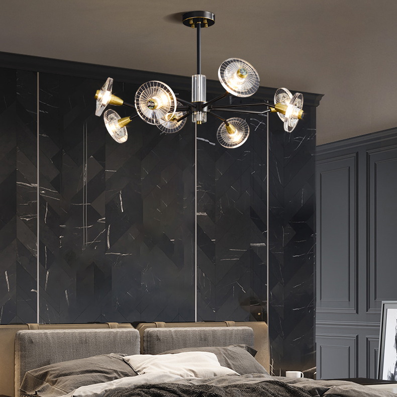 Потолочная люстра JANICA L12 Brass Black by ImperiumLoft